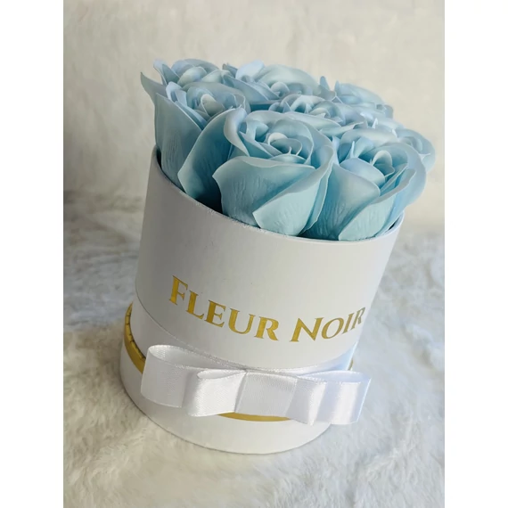 #135# FLEUR NOIR BOX - Szappan rózsából Világos kék - Illatos