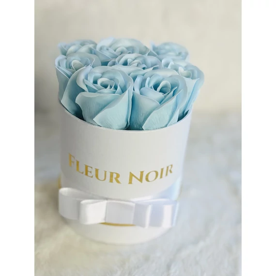 #135# FLEUR NOIR BOX - Szappan rózsából Világos kék - Illatos