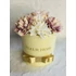 #137# FLEUR NOIR BOX - Selyem virágból ekrü dobozban