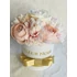 #138# FLEUR NOIR BOX - Selyem virágból ekrü dobozban